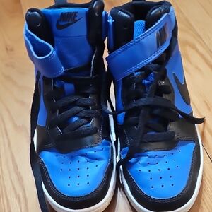 Nike Court Kids' High-Top Sneakers in Blue and Black